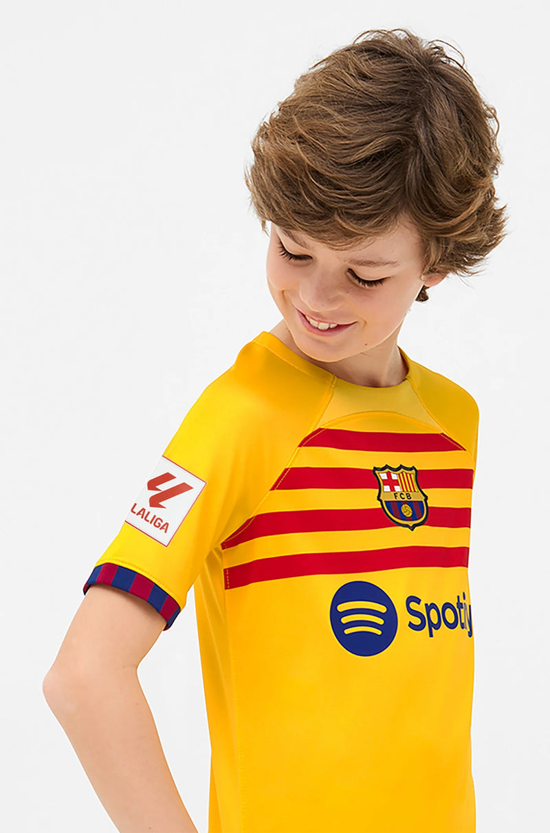 Conjunto Niños Barcelona Cuarto Equipacíon 2024/25 + 5 REGALOS 🎁