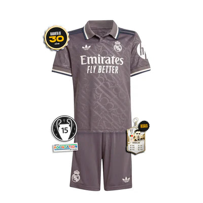 Conjunto Niños Real Madrid Tercera Equipacíon 2024/25 + 5 REGALOS 🎁