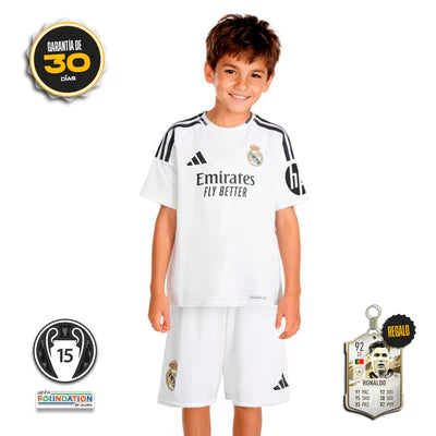 Conjunto Niños Real Madrid Primera Equipacíon 2024/25 + 5 REGALOS 🎁