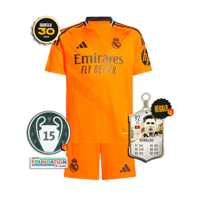 Conjunto Niños Real Madrid Segunda Equipacíon 2024/25 + 5 REGALOS 🎁